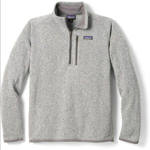 NEW PATAGONIA Better Sweater Pullover 1/4 Zip Fleece Stonewash Gray Mens Sz S